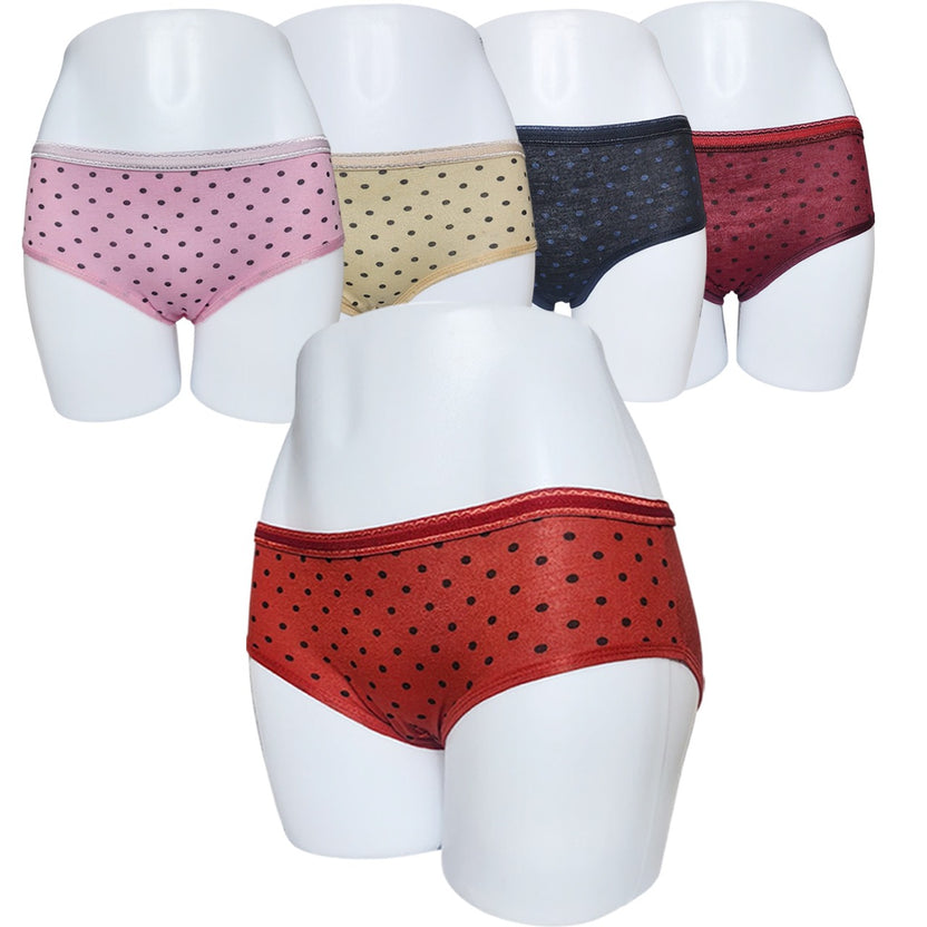 Polka Dotted Cotton Brief Women Comfortable Seamless Underwear Panties