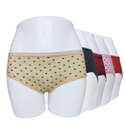 Polka Dotted Cotton Brief Women Comfortable Seamless Underwear Panties